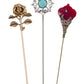 Alilang Floral Hat Pin for Women Gold Tone Stick Pins Featuring Rose Crystal Jewelry for Hat Accessories Lapel Brooch Pins