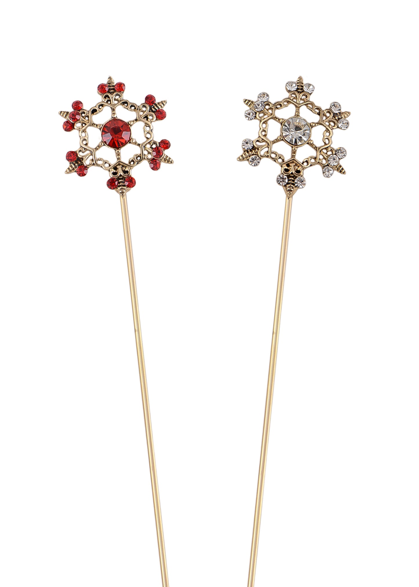 Alilang Gold Tone Hat Pin Set Equipped with Sparkling Crystal Diamond Gewelry Accessories