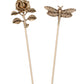 Alilang Gold Tone Hat Pin Set Equipped with Sparkling Crystal Diamond Gewelry Accessories