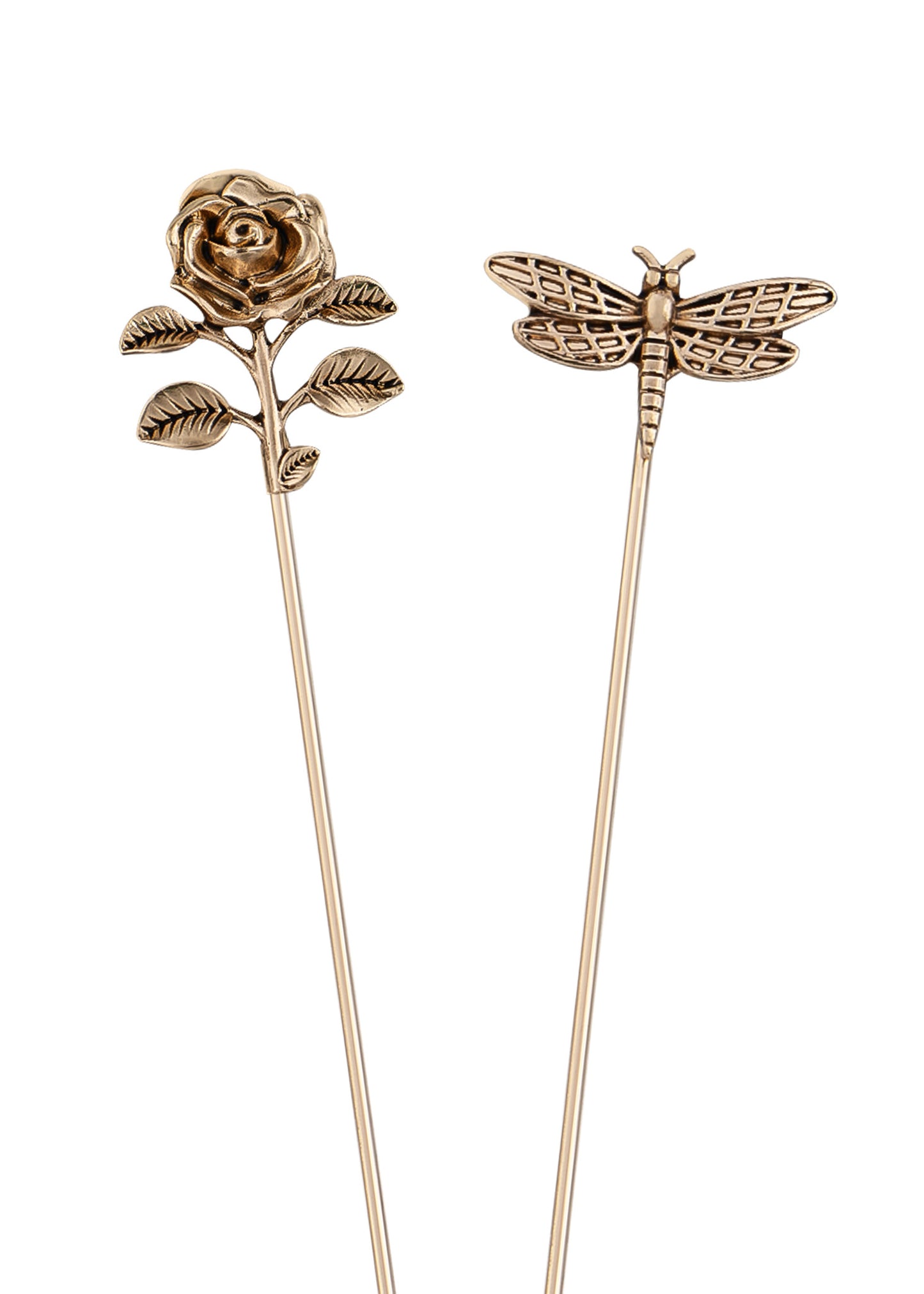 Alilang Gold Tone Hat Pin Set Equipped with Sparkling Crystal Diamond Gewelry Accessories