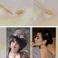 Alilang Vintage 3Pcs Long Stick Hat Pin Crystal Flower and Butterfly for Classic Hat and Lapel Brooch Pins Accessorizin