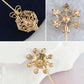 Alilang Vintage 3Pcs Long Stick Hat Pin Crystal Flower and Butterfly for Classic Hat and Lapel Brooch Pins Accessorizin