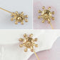 Alilang Vintage 3Pcs Long Stick Hat Pin Crystal Flower and Butterfly for Classic Hat and Lapel Brooch Pins Accessorizin