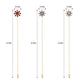 Alilang Vintage 3Pcs Long Stick Hat Pin Crystal Flower and Butterfly for Classic Hat and Lapel Brooch Pins Accessorizin