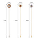 Alilang Vintage 3Pcs Long Stick Hat Pin Crystal Flower and Butterfly for Classic Hat and Lapel Brooch Pins Accessorizin