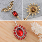 Alilang Vintage 3Pcs Long Stick Hat Pin Crystal Flower and Butterfly for Classic Hat and Lapel Brooch Pins Accessorizin