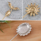 Alilang Vintage 3Pcs Long Stick Hat Pin Crystal Flower and Butterfly for Classic Hat and Lapel Brooch Pins Accessorizin