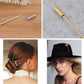 Alilang Vintage 3Pcs Long Stick Hat Pin Crystal Flower and Butterfly for Classic Hat and Lapel Brooch Pins Accessorizin