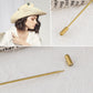 Alilang Vintage 3Pcs Long Stick Hat Pin Set with Butterfly Flower and Insect Designs for Lapel Brooch Hat Outdoor Accessory