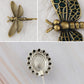 Alilang Vintage 3Pcs Long Stick Hat Pin Set with Butterfly Flower and Insect Designs for Lapel Brooch Hat Outdoor Accessory