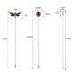 Alilang Vintage 3Pcs Long Stick Hat Pin Set with Butterfly Flower and Insect Designs for Lapel Brooch Hat Outdoor Accessory