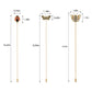 Alilang Vintage 3Pcs Long Stick Hat Pin Set with Butterfly Flower and Insect Designs for Lapel Brooch Hat Outdoor Accessory
