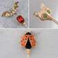 Alilang Vintage 3Pcs Long Stick Hat Pin Set with Butterfly Flower and Insect Designs for Lapel Brooch Hat Outdoor Accessory