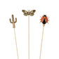 Alilang 3Pcs Vintage Long Handle Hat Pins Jewelry Different Shapes Funny Pins are Suitable for Hats Scarves Clothing