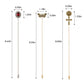 Alilang 3Pcs Vintage Long Handle Hat Pins Jewelry Different Shapes Funny Pins are Suitable for Hats Scarves Clothing