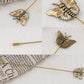 Alilang 5Pcs Vintage Butterfly Hat Pins for Women Antique Gold Long Pins with Crystal