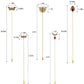 Alilang 5Pcs Vintage Butterfly Hat Pins for Women Antique Gold Long Pins with Crystal