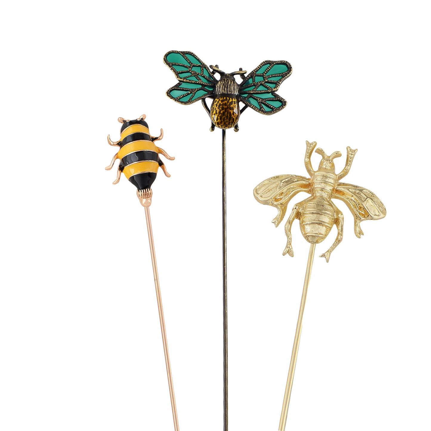 Alilang Assorted Decorative Hat Pin Brooch Set of 3 Includes Animal Floral Vintage Designs for Stylish Accessory Use