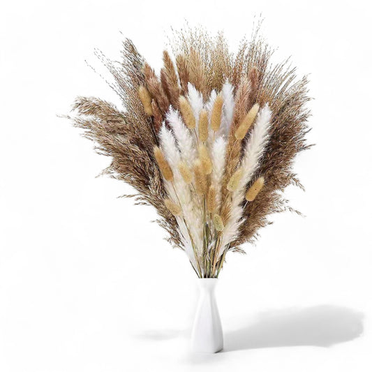 Alilang Decorative Tall Dried Grass Bouquet for Home Decoration and Event Centerpieces