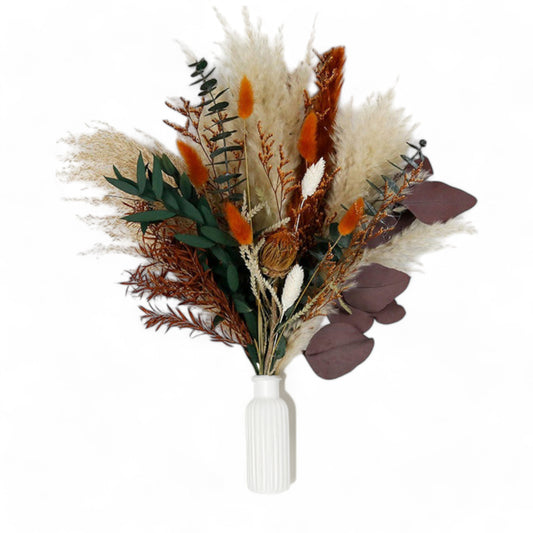 Alilang Dried Floral Bouquet with Pampas Grass, Eucalyptus, and Accents
