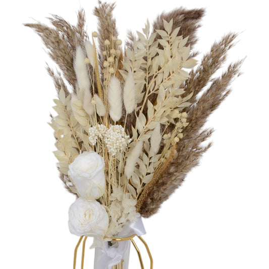 Alilang Decorative Mixed Dried Flower Bouquet with Elegant Accents for Home Decoration and Events