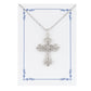 Alilang Silvery Tone Celtic Cross Pendant Necklace with Religious Gift Message Card & Envelope Christian Jewelry Gifts