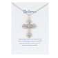 Alilang Silvery Tone Celtic Cross Pendant Necklace with Religious Gift Message Card & Envelope Christian Jewelry Gifts