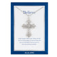 Alilang Silvery Tone Celtic Cross Pendant Necklace with Religious Gift Message Card & Envelope Christian Jewelry Gifts