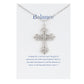 Alilang Silvery Tone Celtic Cross Pendant Necklace with Religious Gift Message Card & Envelope Christian Jewelry Gifts