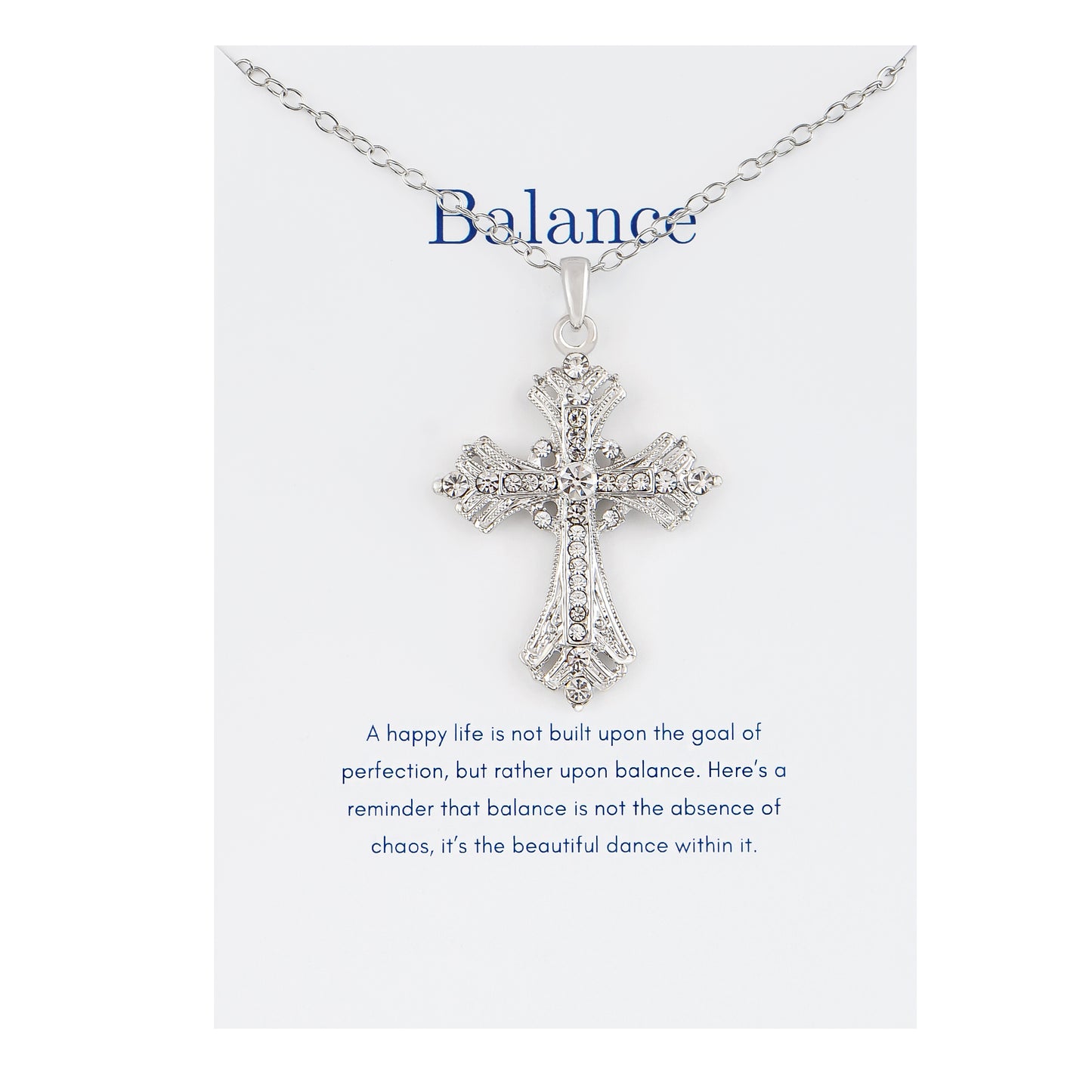 Alilang Silvery Tone Celtic Cross Pendant Necklace with Religious Gift Message Card & Envelope Christian Jewelry Gifts