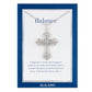 Alilang Silvery Tone Celtic Cross Pendant Necklace with Religious Gift Message Card & Envelope Christian Jewelry Gifts