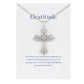 Alilang Silvery Tone Celtic Cross Pendant Necklace with Religious Gift Message Card & Envelope Christian Jewelry Gifts