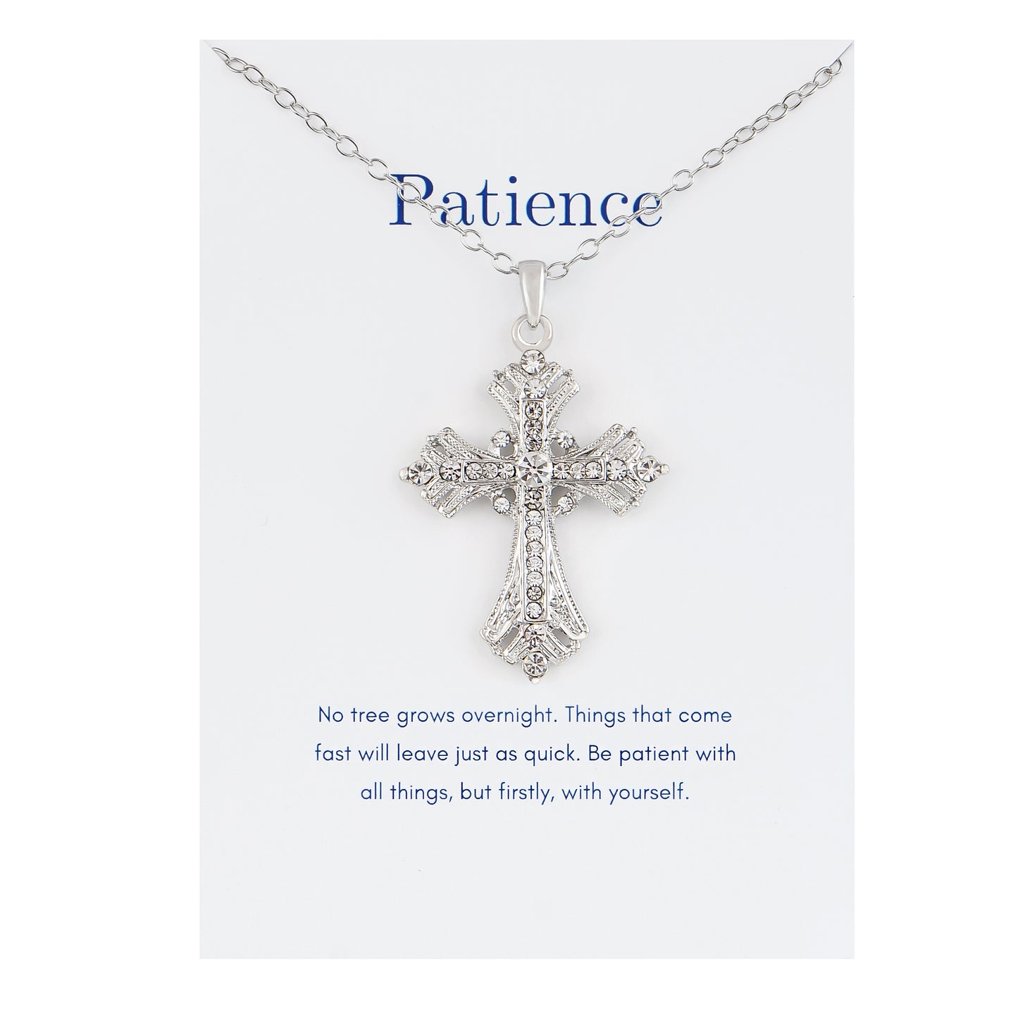 Alilang Silvery Tone Celtic Cross Pendant Necklace with Religious Gift Message Card & Envelope Christian Jewelry Gifts