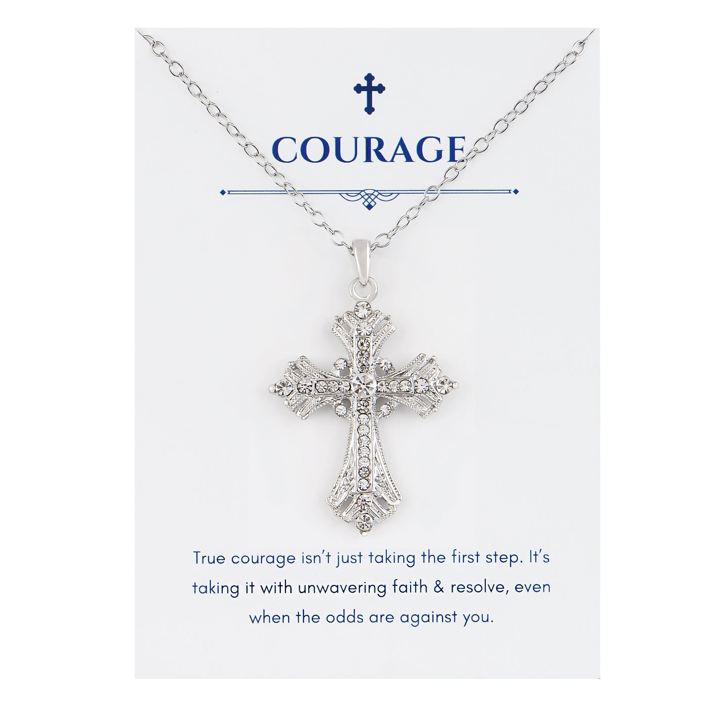 Alilang Silvery Tone Celtic Cross Pendant Necklace with Religious Gift Message Card & Envelope Christian Jewelry Gifts