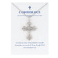 Alilang Silvery Tone Celtic Cross Pendant Necklace with Religious Gift Message Card & Envelope Christian Jewelry Gifts