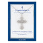 Alilang Silvery Tone Celtic Cross Pendant Necklace with Religious Gift Message Card & Envelope Christian Jewelry Gifts