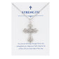 Alilang Silvery Tone Celtic Cross Pendant Necklace with Religious Gift Message Card & Envelope Christian Jewelry Gifts