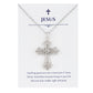 Alilang Silvery Tone Celtic Cross Pendant Necklace with Religious Gift Message Card & Envelope Christian Jewelry Gifts