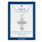 Alilang Silvery Tone Celtic Cross Pendant Necklace with Religious Gift Message Card & Envelope Christian Jewelry Gifts