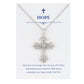 Alilang Silvery Tone Celtic Cross Pendant Necklace with Religious Gift Message Card & Envelope Christian Jewelry Gifts