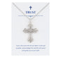 Alilang Silvery Tone Celtic Cross Pendant Necklace with Religious Gift Message Card & Envelope Christian Jewelry Gifts