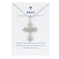 Alilang Silvery Tone Celtic Cross Pendant Necklace with Religious Gift Message Card & Envelope Christian Jewelry Gifts