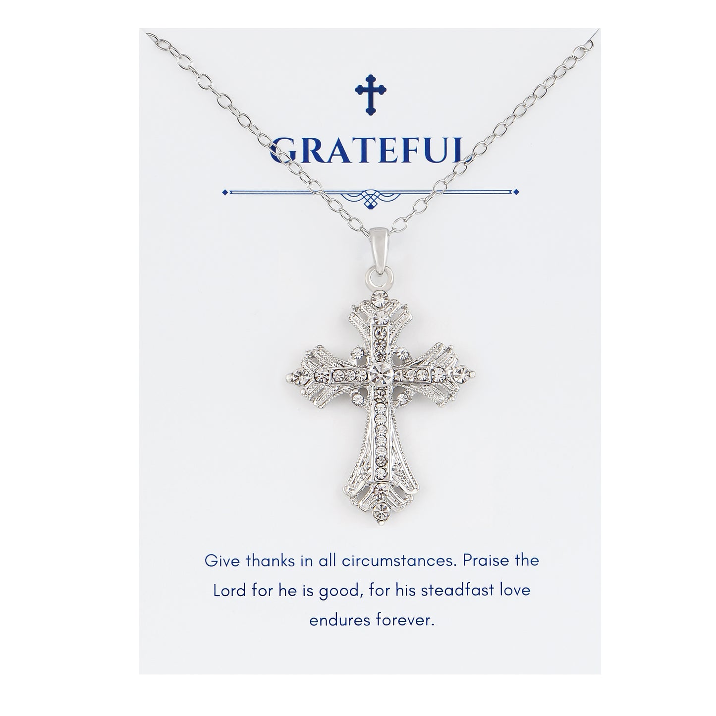 Alilang Silvery Tone Celtic Cross Pendant Necklace with Religious Gift Message Card & Envelope Christian Jewelry Gifts