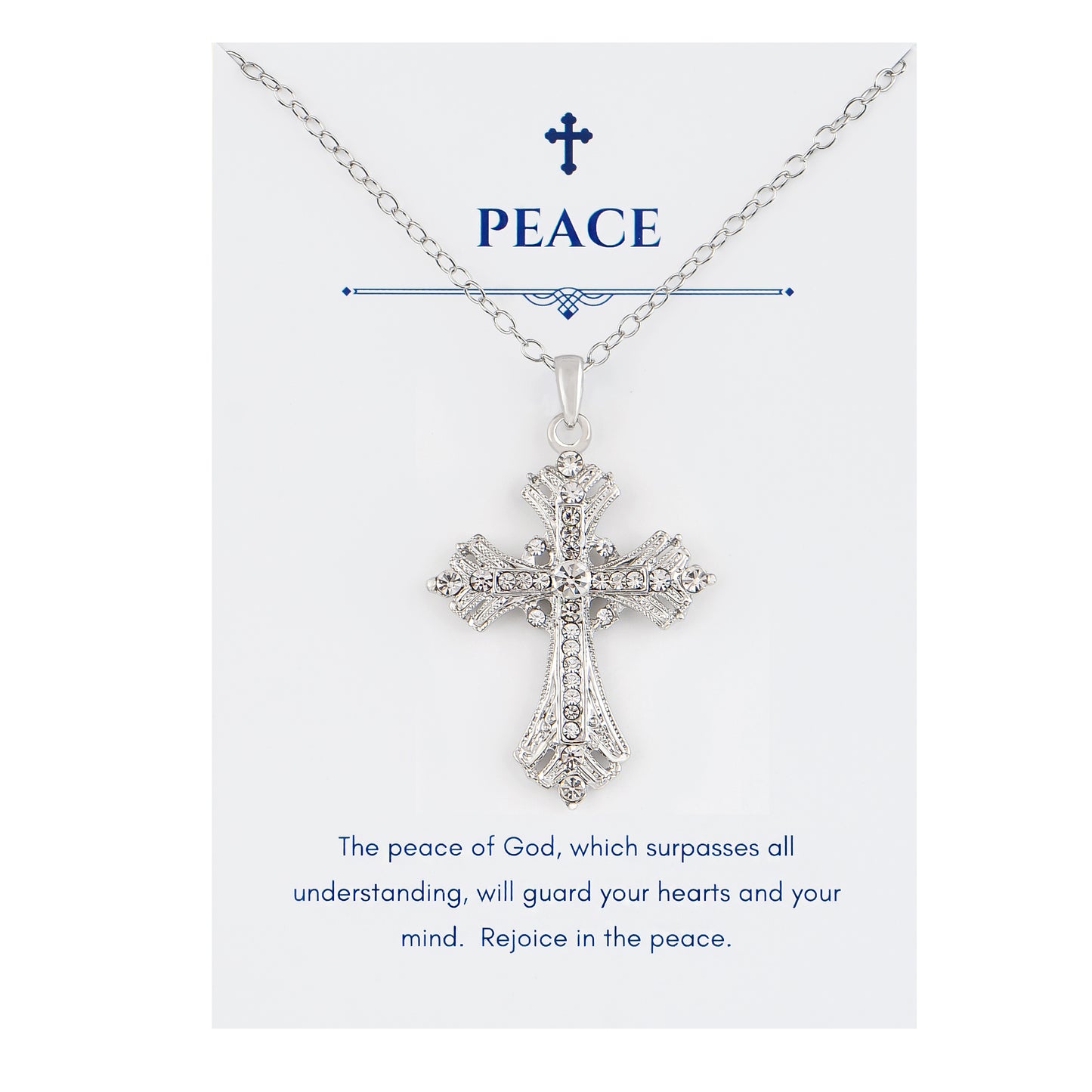 Alilang Silvery Tone Celtic Cross Pendant Necklace with Religious Gift Message Card & Envelope Christian Jewelry Gifts