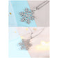 Colored Snowlake Winter Chain Necklace Pendant