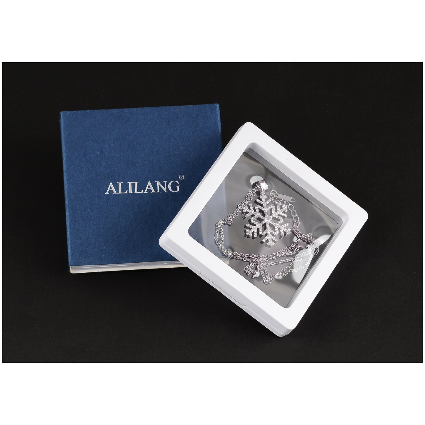 Colored Snowlake Winter Chain Necklace Pendant