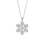 Colored Snowlake Winter Chain Necklace Pendant