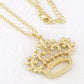 Princess Queen Crown Pendant Necklace