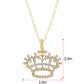 Princess Queen Crown Pendant Necklace