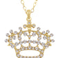 Princess Queen Crown Pendant Necklace